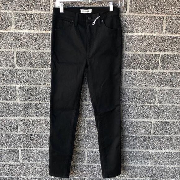 Madewell Pants - MADEWELL high rise skinny jeans 10” black 27 NWOT